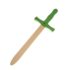 Espada de madera Verde
