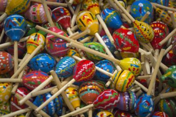 maracas de madera para niños