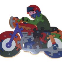 Puzzle moto de madera