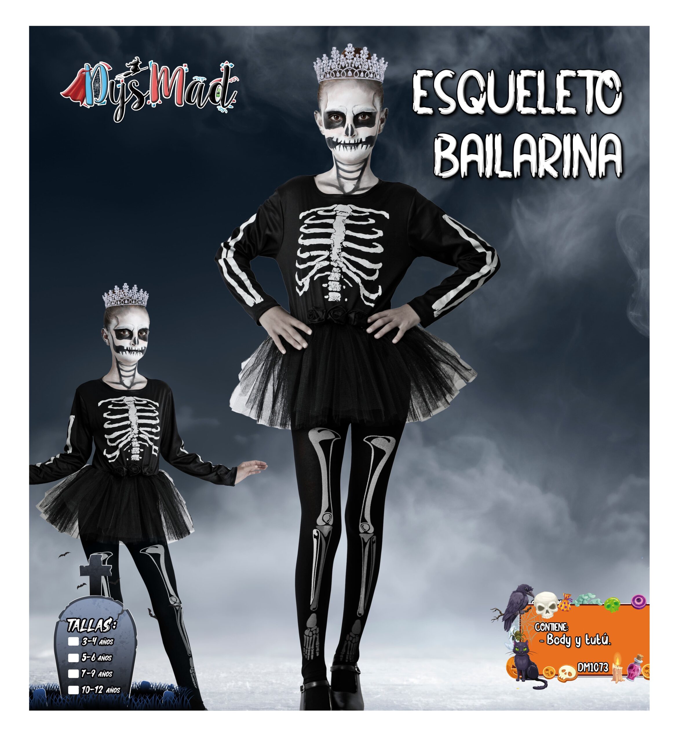 Disfraz Bailarina Ballet de la Muerte infantil > Disfraces para Niñas >  Disfraces Halloween Niñas > Disfraces infantiles