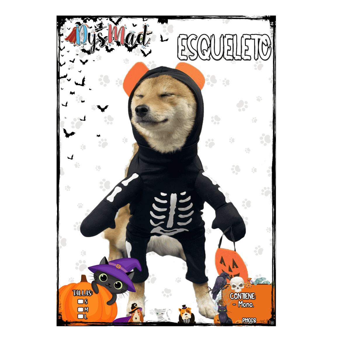 367_Disfraz Esqueleto para perro y gato2